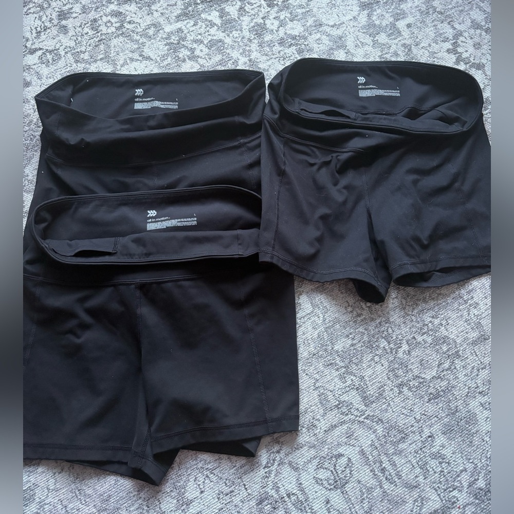 3 pairs of spandex shorts